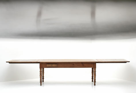 Biedermeier Auszugstisch in Kirschbaumholz 184-368cm, Holztisch, Tische
