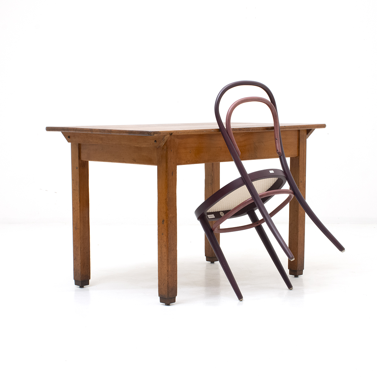Biedermeiertisch aus Buchenholz ca. 1930er/1940er Jahre, Holztisch, Tische