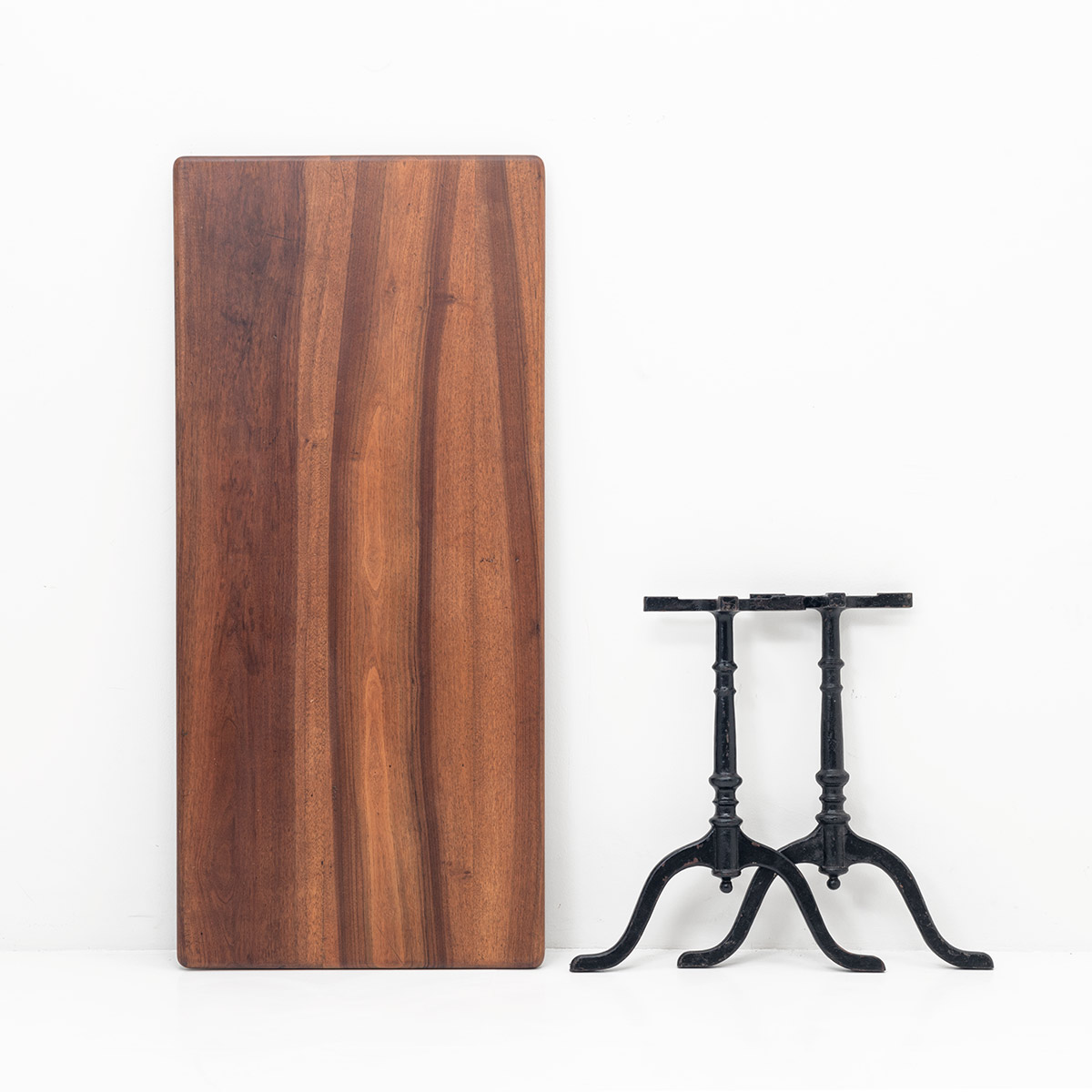 Bistroplatte Nussbaum, antik