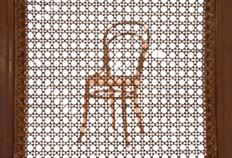 Diverse Holzstühle mit Geflecht, Gründerzeit