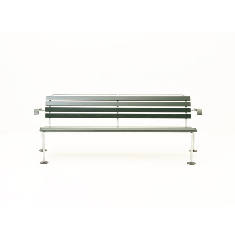 Gartenbank von Atelier Alinea, mit Rücken- und Armlehnen, 180/300cm
