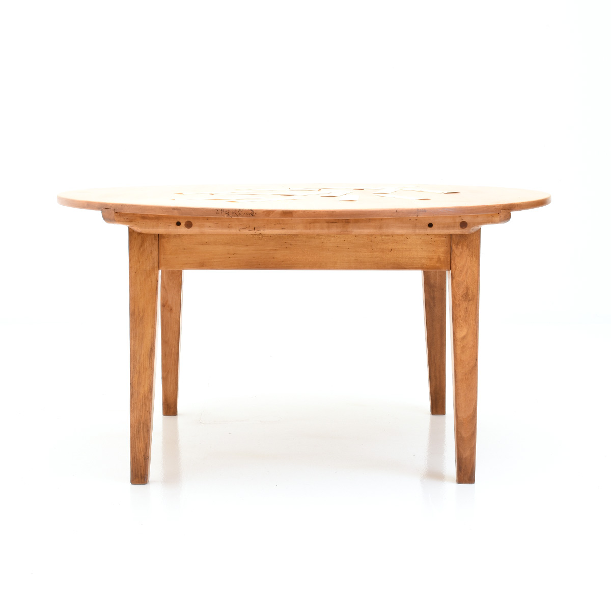 Grosser Ahorntisch ca. 1880 ø140cm, Holztisch, Tische