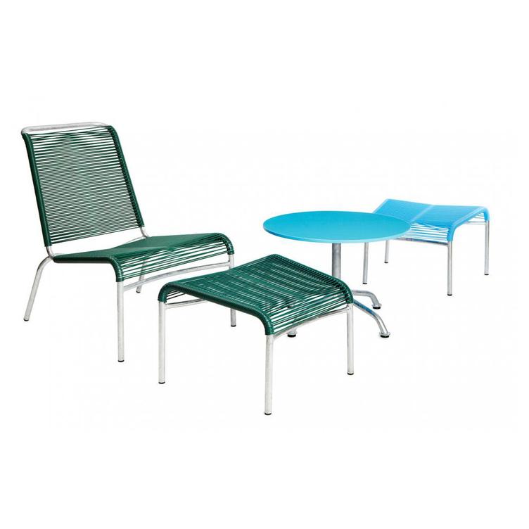 Haefeli Gartenloungetisch von Embru, Ø 60/80 cm
