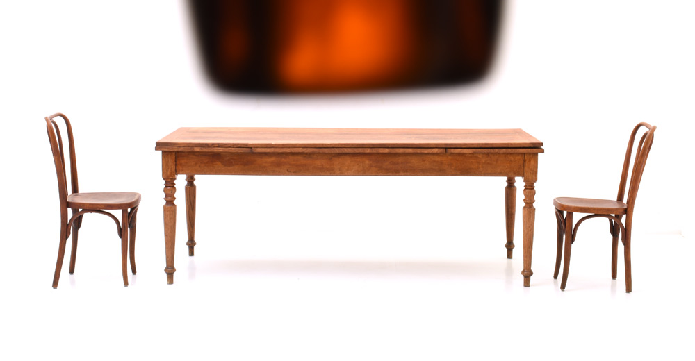 Holztisch, Auszug, Eiche