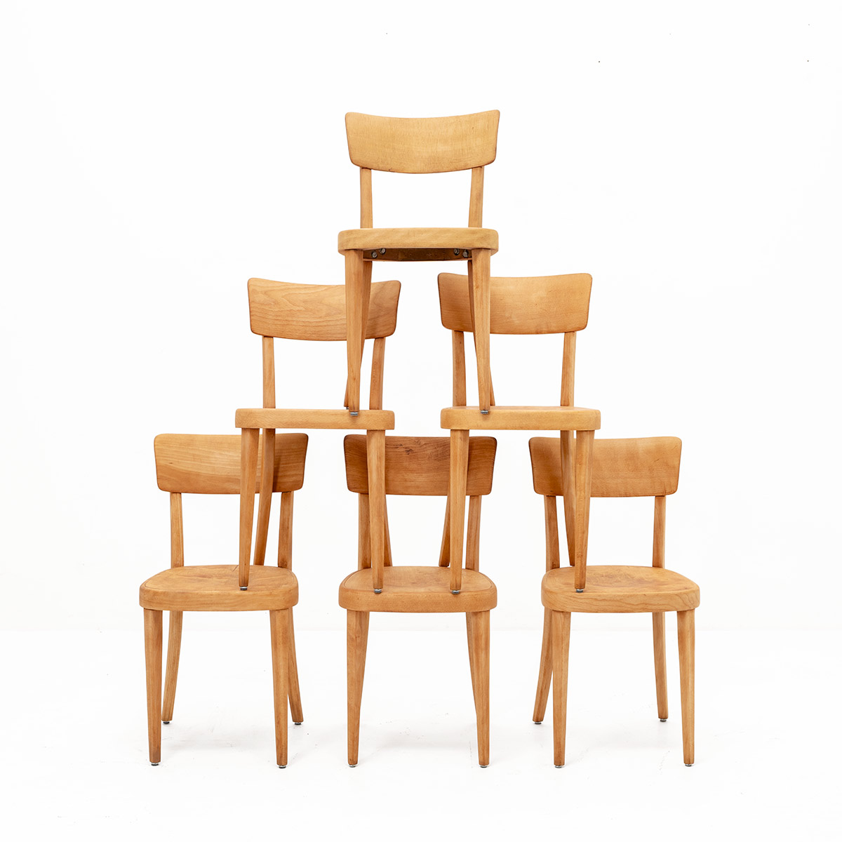 Klassische Beizenstühle, Tütsch Klingnau, 1960er Jahre, Klingnau, Holzstuhl, Stühle