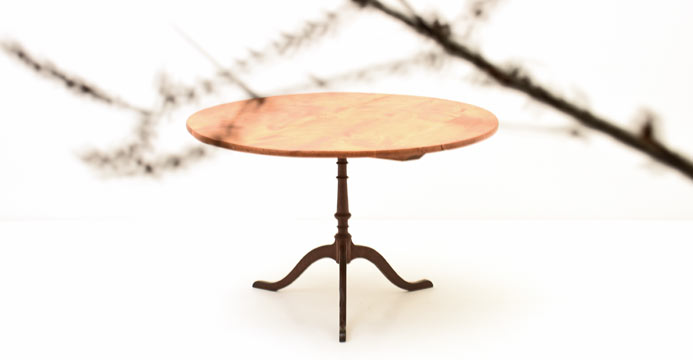 Runder Ahorn Bistrotisch