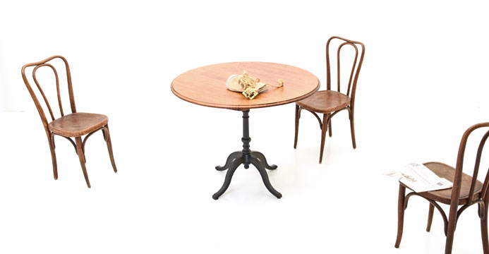 Runder Bistrotisch Buche, Holztisch, Tische