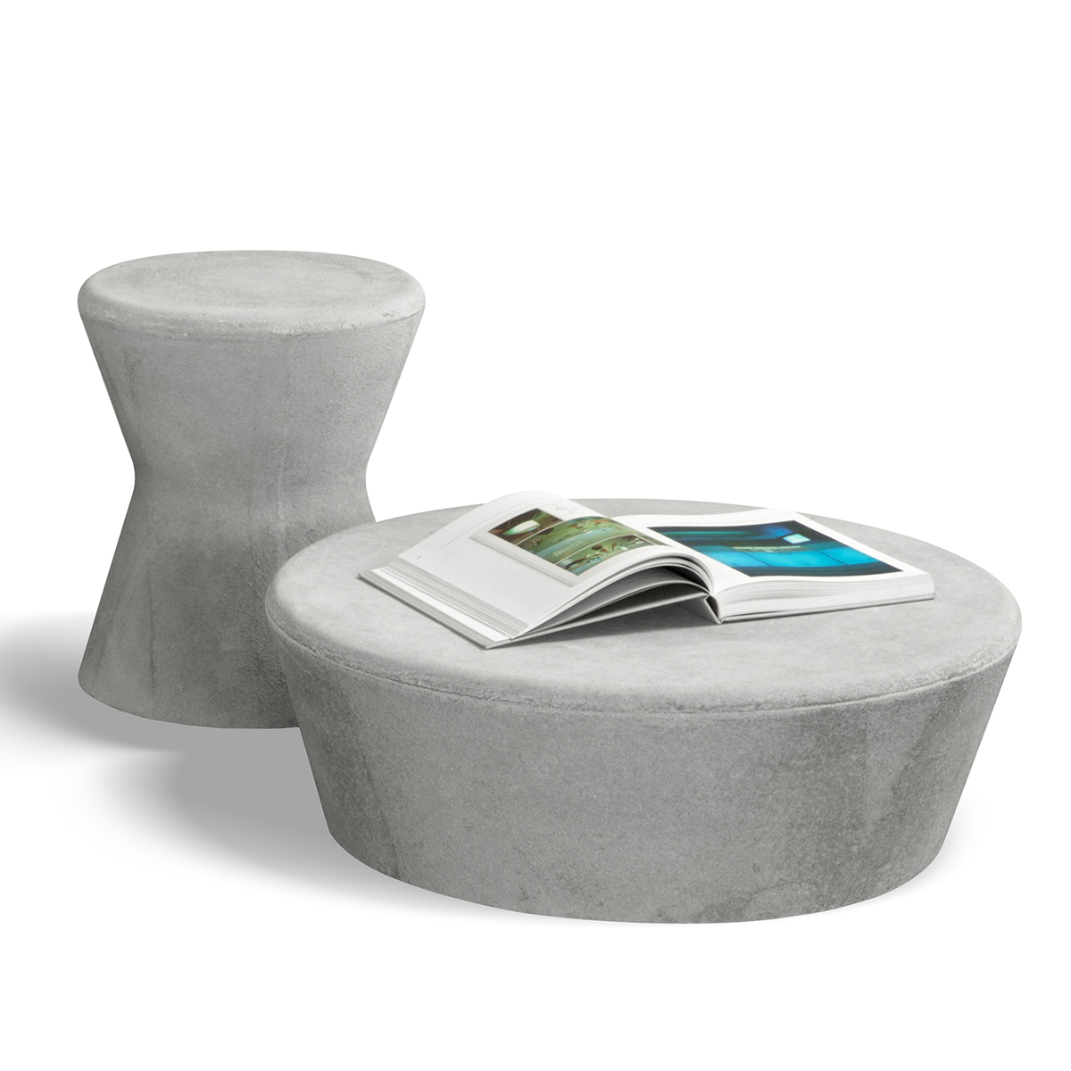 Swisspearl Porto Tisch & Hocker Eternit, Swisspearl Schweiz, Michel Charlot, Diverses, Garten