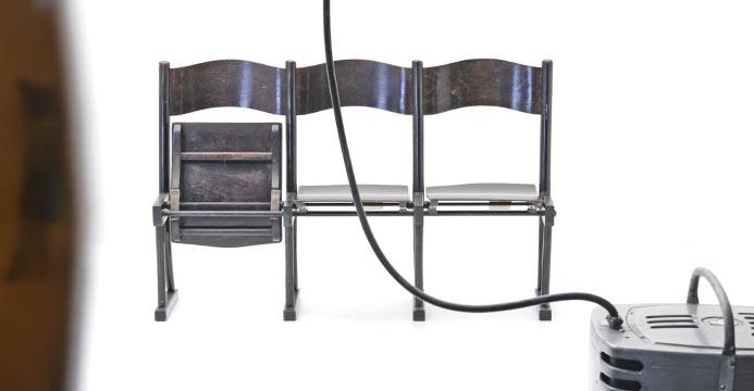 Theaterbank, Holzstuhl, Stühle, Diverses, Diverses