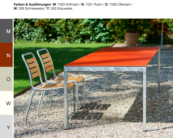 Thesis Gartentisch, Atelier Alinea, 79 - 300 cm